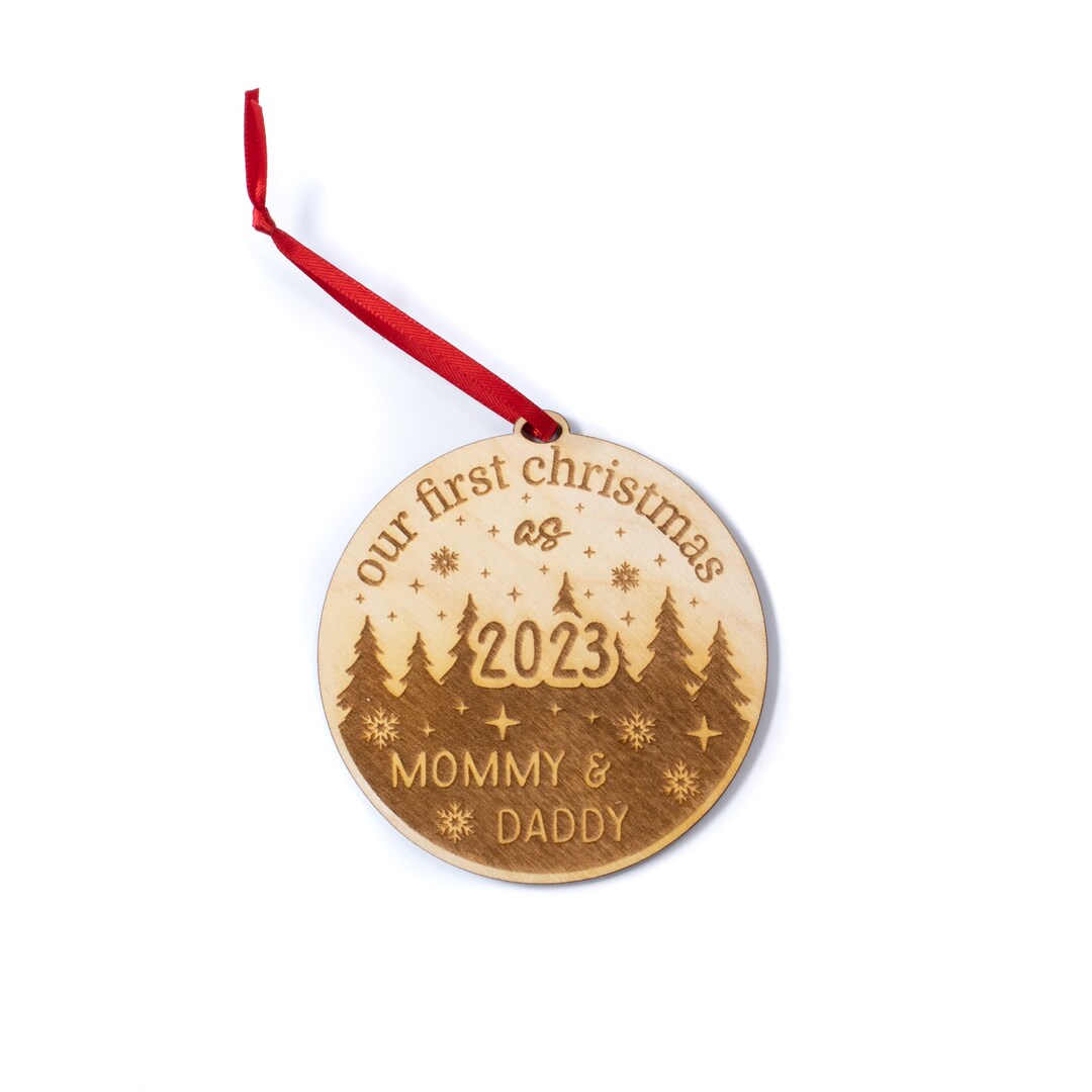 Our First Christmas as Mommy and Daddy Ornament Personalized